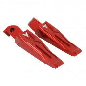 REVETEMENT POIGNEE ANTIDERAPANTE MOTO AVEC EMBOUT DE GUIDON POUR YAMAHA 700  MT-07 ROUGE ANODISE (PAIRE) 