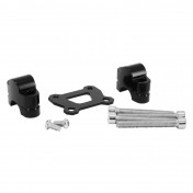 REHAUSSE PONTET DE GUIDON MOTO POUR YAMAHA 700 MT-07 2014>2020, TRACER 2014>2019 ALU NOIR (PAIRE) -AVOC- 3700948234976