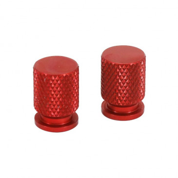 VALVE CAP-SCHRADER - FOR HONDA 750 X-ADV RED (PAIR) -AVOC- 3700948235348