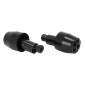 BAR ENDS FOR KAWASAKI 900 Z900, 650 Z650 BLACK ANODIZED ALU (PAIR) -AVOC- 3700948235782