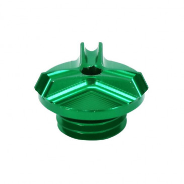 BOUCHON REMPLISSAGE D'HUILE MOTO POUR KAWASAKI 900 Z900 ALU CNC ANODISE VERT - AVOC - 3700948235973