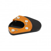 EXTENSION/AGRANDISSEUR BEQUILLE LATERALE MOTO POUR KTM 125 DUKE ALU CNC ANODISE NOIR/ORANGE -AVOC- 3700948236352