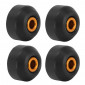 PROTECTION AXE DE ROUE AVANT ET ARRIERE MOTO POUR KTM 125 DUKE ALU NOIR/ORANGE (4 PIECES) -AVOC- 3700948236376