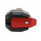TAMPON DE PROTECTION MOTO ALU CNC ANODISE ROUGE/NOIR D.10mm (PAIRE) -AVOC- 3700948234761
