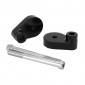 TAMPON DE PROTECTION MOTO ALU CNC ANODISE ROUGE/NOIR D.10mm (PAIRE) -AVOC- 3700948234761