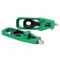 TENDEUR/AJUSTEUR DE CHAINE MOTO POUR KAWASAKI 900 Z900 ALU CNC ANODISE VERT (PAIRE) -AVOC- 3700948235669