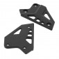 FOOTREST PLATE GUARD FOR KAWASAKI Z900 ALU CNC ANODIZED BLACK (PAIR) - AVOC - 3700948235997
