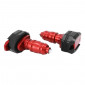 TAMPON DE PROTECTION MOTO ALU CNC ANODISE ROUGE/NOIR D.10mm (PAIRE) -AVOC- 3700948234761