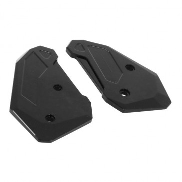 PROTECTION PLATINE REPOSE-PIED MOTO POUR YAMAHA 700 MT-07 2014> ALU CNC ANODISE NOIR (PAIRE) -AVOC- 3700948234853