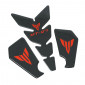 PROTECTION DE RESERVOIR MOTO POUR YAMAHA 700 MT-07 CARBONE AVEC MOTIF ROUGE (AUTOCOLLANT) (3 PIECES) -AVOC- 3700948235072