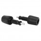 CRASHPADS/TOP BLOCK FOR HONDA 750 X-ADV - ALU CNC ANODIZED BLACK (PAIR) -AVOC- 3700948235379