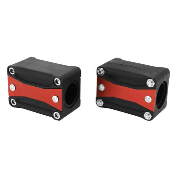 PROTECTIVE PADS FOR HONDA 750 X-ADV ALUMINIUM/RESIN - RED (PAIR) -AVOC- 3700948235515