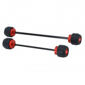 WHEEL AXLE PROTECTION PADS - ALUMINIUM FOR HONDA 750 X-ADV RED (FRONT+REAR) -AVOC- 3700948235546