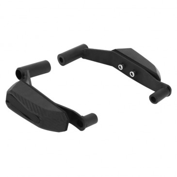 CRASHPADS/TOP BLOCK FOR KAWASAKI Z 900 - ALU CNC ANODIZED BLACK (PAIR) -AVOC 3700948235591