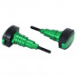 CRASHPADS/TOP BLOCK FOR KAWASAKI Z 900 / Z 650 - ALU CNC ANODIZED GREEN WITH LOGO (PAIR) -AVOC 3700948235621