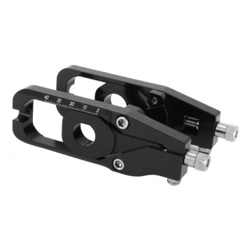 CHAIN TENSIONER FOR KAWASAKI Z900 ALU CNC ANODIZED BLACK (PAIR) -AVOC- 3700948235652