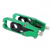 CHAIN TENSIONER FOR KAWASAKI Z900 ALU CNC ANODIZED GREEN (PAIR) -AVOC- 3700948235669