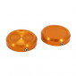 FORK TUBE COVERS FOR KTM 125 DUKE ALU CNC - ORANGE (PAIR) -AVOC- 3700948236147
