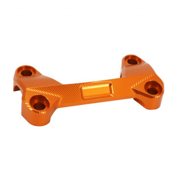 PONTET SUPERIEUR/FIXATION DE GUIDON MOTO POUR KTM 125 DUKE ALU CNC ANODISE ORANGE -AVOC-