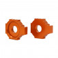 TENDEUR/AJUSTEUR DE CHAINE MOTO POUR KTM 125 DUKE ALU CNC ANODISE ORANGE (PAIRE) -AVOC- 3700948236338