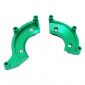 ENGINE COVERS PROTECTION SET (PARTIALLY "Half-moon") - FOR KAWASAKI 900 Z900 ALU CNC - GREEN (PAIR) -AVOC- 3700948235737