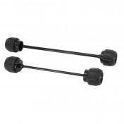 WHEEL AXLE PROTECTION PADS - ALUMINIUM FOR HONDA 750 X-ADV BLACK (FRONT+REAR) -AVOC- 3700948235539