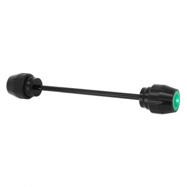 PROTECTION AXE DE ROUE AVANT/ARRIERE MOTO POUR KAWASAKI 900 Z900, 650 Z650 ALU NOIR/VERT -AVOC- 3700948235768