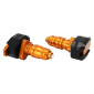 TAMPON DE PROTECTION MOTO ALU CNC ANODISE ORANGE/NOIR D.8mm (PAIRE) -AVOC- 3700948236093
