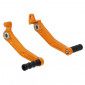 REAR BRAKE PEDAL/GEAR SHIFT PEDAL FOR KTM 125 DUKE ALU CNC ANODIZED ORANGE (PAIR) -AVOC- 3700948236178
