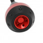 TAMPON DE PROTECTION MOTO ALU CNC ANODISE ROUGE/NOIR DIAM 10mm (FORME RONDE) (PAIRE) -AVOC- 3700948234785