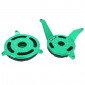 ENGINE COVERS PROTECTION SET - FOR KAWASAKI 900 Z900 ALU CNC - GREEN (PAIR) -AVOC- 3700948235690