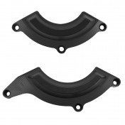 ENGINE COVERS PROTECTION SET (PARTIALLY "Half-moon") - FOR KAWASAKI 900 Z900 ALU CNC - BLACK (PAIR) -AVOC- 3700948235720