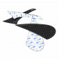 PROTECTION DE RESERVOIR ANTI-DERAPANT MOTO POUR KAWASAKI 900 Z900 NOIR AVEC MOTIF (AUTOCOLLANT) (VENDU PAR 4) -AVOC- 3700948235775
