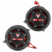 ENGINE COVERS SET (Cluth+alternator) FOR YAMAHA 700 MT-07 2014>2020 ALU CNC ANODISE BLACK/RED (PAIR) -AVOC- 3700948234372