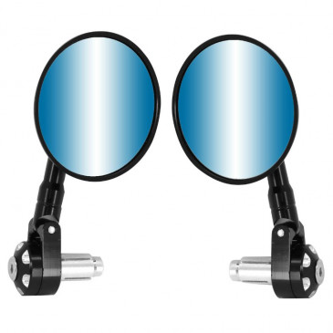 MIRRORS SET - BAR END SIDE MIRROR FOR YAMAHA 700 MT-07 - Auto-dimming / round shaped (PAIR) -AVOC-