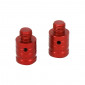 OBTURATEUR/BOUCHON RETROVISEUR MOTO COMPATIBLE YAMAHA 700 MT-07 M10 ALU ANODISE ROUGE -AVOC- 3700948234723