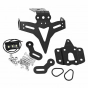 LICENSE PLATE HOLDER (Short) FOR YAMAHA MT 07 ALUMINIUM BLACK WITH LEDS LIGHT -AVOC- 3700948234839