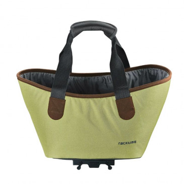 SINGLE BAG FOR BICYCLE-REAR- RACKTIME AGNETHA - GREEN - ON CARRIER (L 34cm x L 26cm x h 37cm) - COMPATIBLE RACKTIME SNAP-IT SYSTEM. 4048174847553