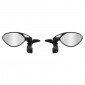 MIRRORS SET - BAR END SIDE MIRROR+LEVERS GUARD FOR KTM 125 DUKE BLACK(PAIR) -AVOC-