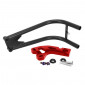 GARDE BOUE AR MAXISCOOTER ADAPTABLE HONDA 750 X-ADV 2017> NOIR AVEC PATTE DE SUPPORT ROUGE -AVOC- 3700948235447