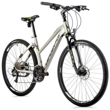 VELO MUSCULAIRE VTC 28 LEADER FOX TOSCANA FEMME ARGENT MAT 9V CADRE 18 POUCES (TAILLE ADULTE 170 à 178 cm) 8592826033697