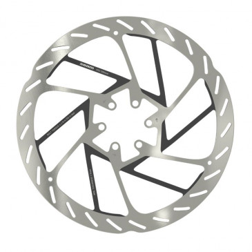 BRAKE DISC-FOR MTB- 6 HOLES- SRAM HS2 203mm SILVER (RECTIFIED EDGE FOR SECURITY) 0710845862342