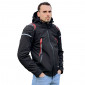 VESTE/BLOUSON ADX RSX NOIR/ROUGE XS AVEC CAPUCHE AMOVIBLE (AVEC PROTECTIONS/SANS PLAQUE DORSALE) (HOMOLOGUE NF EN 17092-4 : 2020)