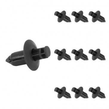 RIVET/CLIPS/AGRAFE DE CARROSSERIE/CARENAGE PLASTIQUE NOIR DIAM 8 mm (VENDU PAR 10) -SELECTION P2R- 7421083820416