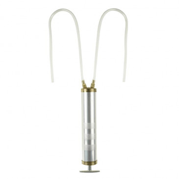 SERINGUE DOUBLE ACTION HUILE/PETROLE/GAZOLE/FUEL PRESSOL ALUMINIUM 500ml AVEC 2 FLEXIBLES (1 fléxible d'aspiration, 1 fléxible de refoulement) (VENDU A L'UNITE) 4103810129407