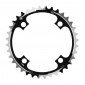 CHAINRING FOR MTB 4 ARMS - Ø104 TA CHINOOK TRIPLE 36 Teeth- Middle BLACK ALU 8/9 Speed. 3662458000291