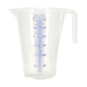 DOSEUR/BROC PRESSOL EN POLYPROPYLENE GRADUE TRANSPARENT 3L (VENDU A L'UNITE)