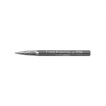 TIVOLY CARBIDE ROTARY BURR - OGIVE Ø 3mm Lg 38mm (Chip breaker) (sold per unit) 3221910620745