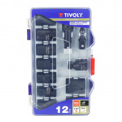 DOUILLE A CHOC + ADAPTATEUR ET RALLONGE TIVOLY 1/2 DIAM 8 A 24 mm (COFFRET 12 PIECES) 3221912109231