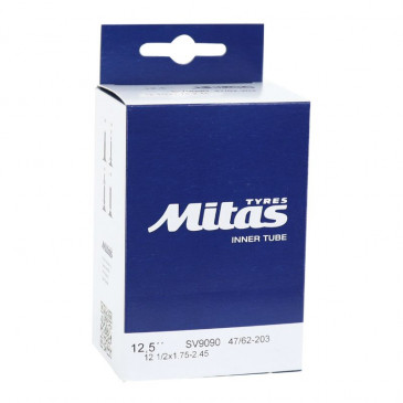 INNER TUBE FOR BICYCLE 12 1/2 x 2 1/4 MITAS STANDART VALVE -BENDED 90° (47/62x203) 8593375448628